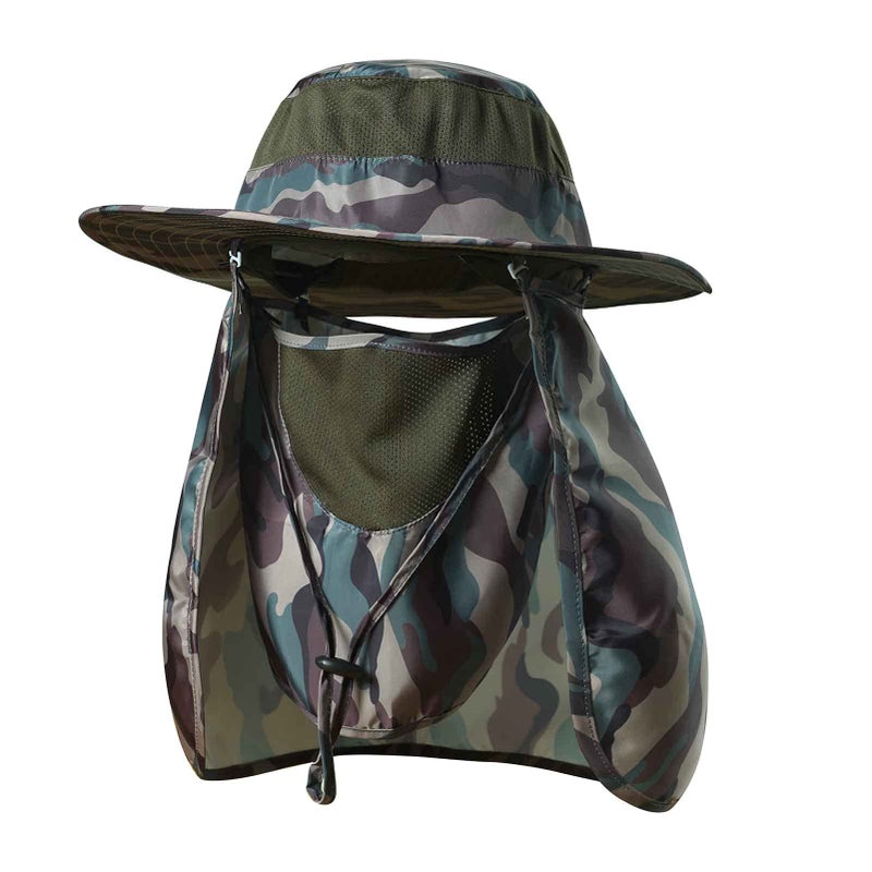 KOOLSOLY Fishing Hat,Sun Cap with UPF 50+ Sun Protection and Neck Flap,for Man and Womenâ€¦ Army Green - Image 1